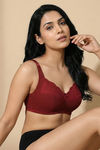 Zivame Double Layered Non Wired 3/4Th Coverage T-Shirt Bra - Red Dahlia — thumbnail 4
